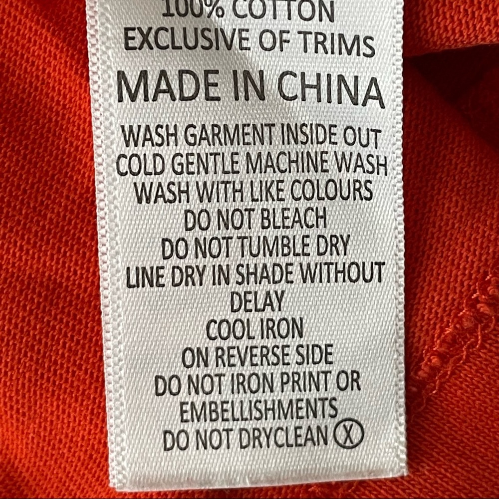 P.E. NATION RED ROCKET 3/4 SLEEVE TUNIC HOCKEY TOP ORANGE WHITE BLACK MEDIUM - Picture 10 of 10
